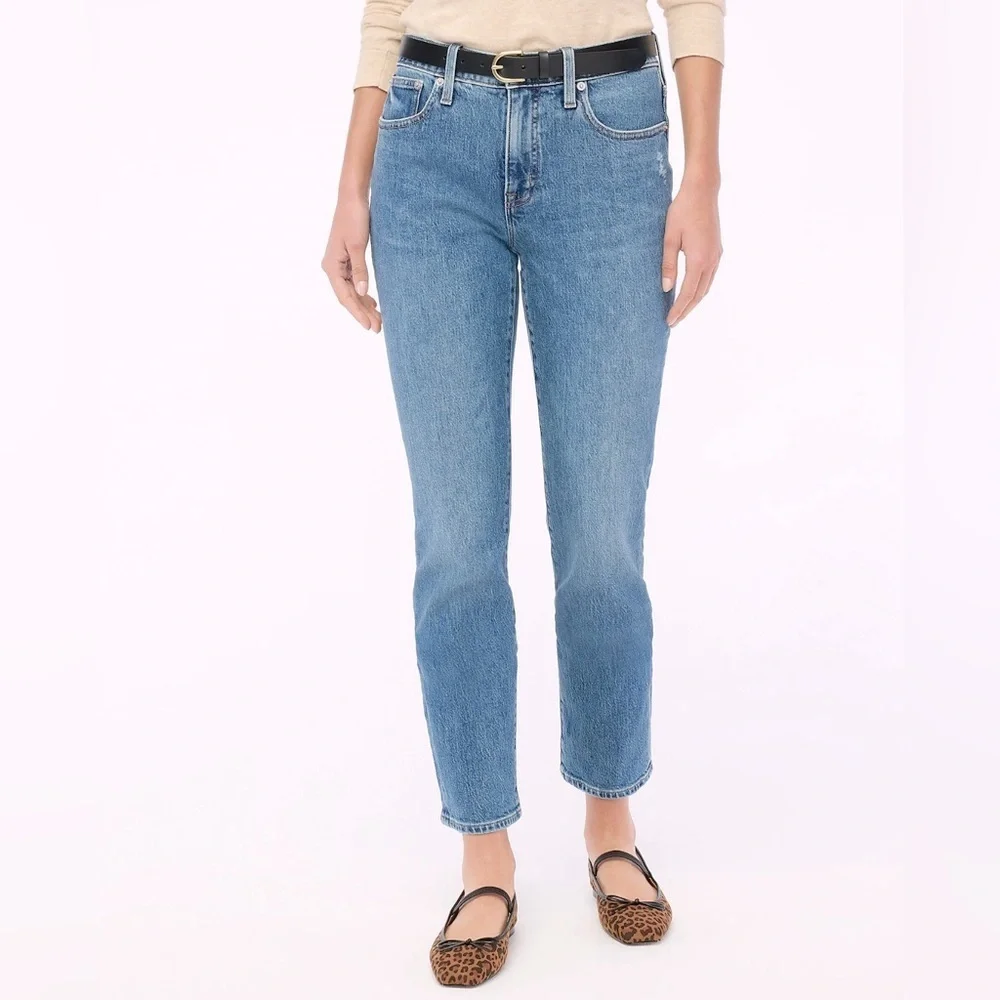 J. Crew Slim Boyfriend High-Waisted Blue‎ Denim Ankle Jeans Women’s Sz 29